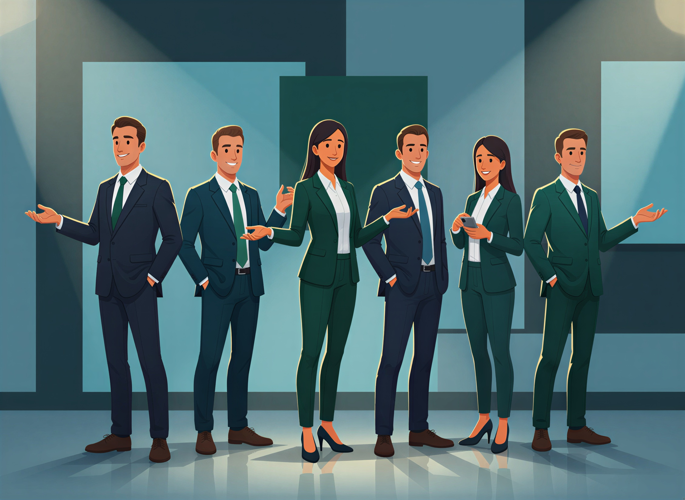 Illustration of the ShikhaShikz team collaborating on demand generation